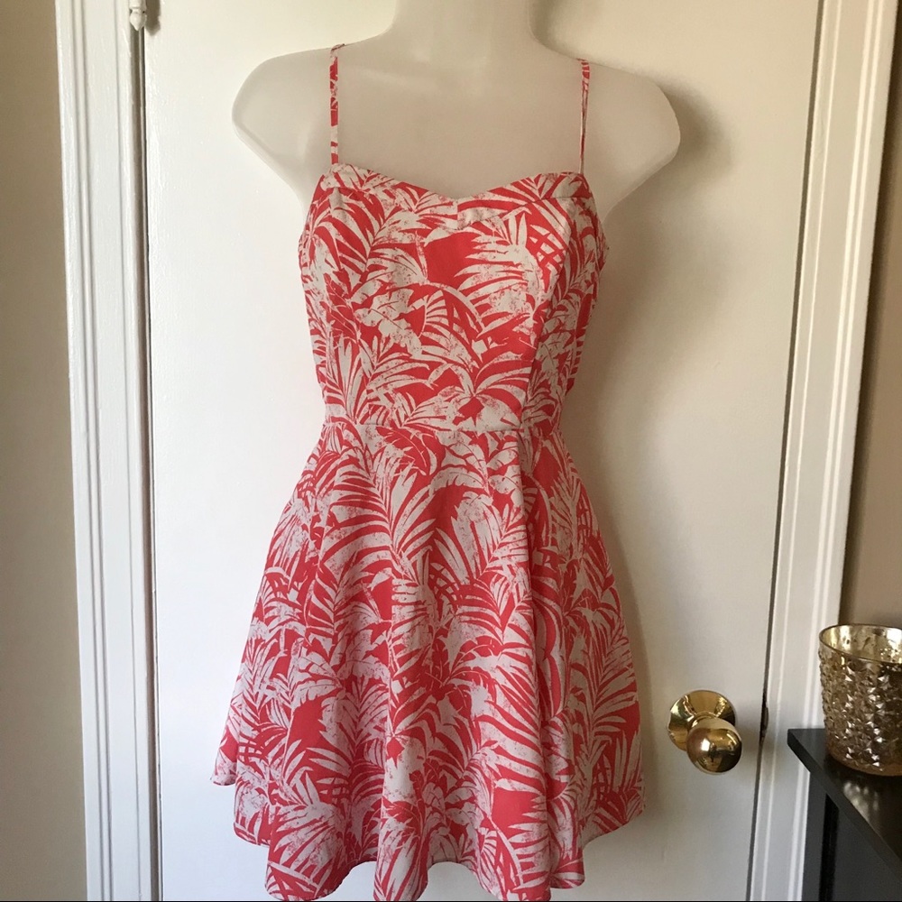 American Eagle Outfitters Palm Print Summer Dress